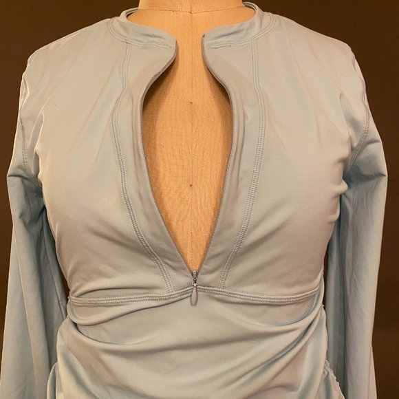 Athleta Rash Guard Swimsuit Ruched Long Sleeve - Picture 9 of 11